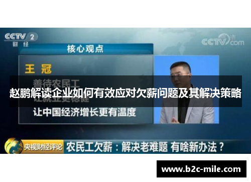 赵鹏解读企业如何有效应对欠薪问题及其解决策略